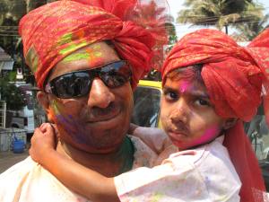 Holi, also known as the Festival of Colors, is a ritual of spring and a  family affair in Goa, India. Photo by Terri Colby 
